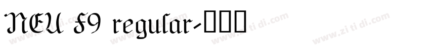 NEU F9 regular字体转换